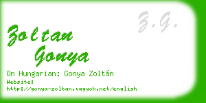 zoltan gonya business card
